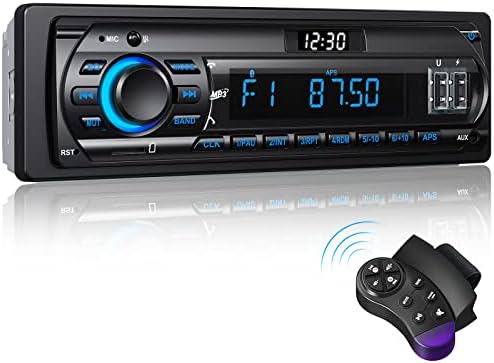 RDS Autoradio Bluetooth 5.0, Poste Radio avec LCD Affichage Horloge, 7 Couleurs Éclairage, 4x65W Autoradio 1 Din pour 9-24V Voiture, Supporte Main Libre/FM/AM/2 USB/AUX/SD/TF/MP3 Fiche Technique et Prix au Maroc