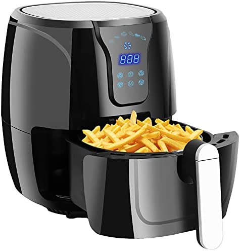 Friteuse sans Huile, Friteuse Air Chaud, Airfryer, Friteuses, 6 Programmes Prédéfinis, Écran Tactile LED, avec Recette Avis, Fiche Technique et Prix au Maroc