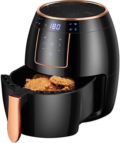 Iceagle Friteuse sans Huile 5,5 l Air Fryer XXL - Friteuse air Chaud Airfryer 1300W | Friteuse à Air Chaud avec 8 Programmes, écran tactile LED numérique, Timer, noir Avis, Fiche Technique et Prix au Maroc
