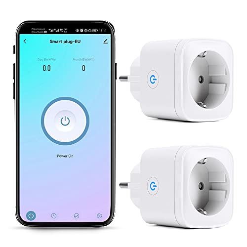 Prise Connectée, 16A Intelligente Compact Prises, Compatible avec Alexa, Google Home, Contrôle à Distance, Mesure de Consommation Électrique(2 Pack) Avis, Fiche Technique et Prix au Maroc
