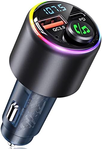 CIRYCASE Bluetooth 5.3 Voiture, Type-C PD 30W & QC3.0 18W Chargeur Allume Cigare USB Rapide, Corps Semi-Transparent & Boutons Joystick, Transmetteur FM Bluetooth pour Hi-FI Musique & Appel Main Libre Fiche Technique et Prix au Maroc