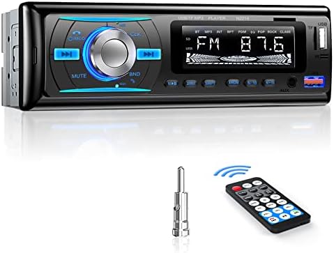 Autoradio Bluetooth 5.0 Mains Libres, Wistrue FM/AM Poste Radio Voiture Bluetooth avec Télécommande, Supporte 2 USB/AUX in/SD/TF/WMA/WAV/MP3 Player, 1 DIN Radio Stéréo 4x65W Soutien iOS Android Fiche Technique et Prix au Maroc