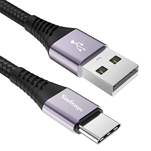 Sinfenyo Câble USB C [2M] Cable USB C Charge Rapide 3A Nylon Tressé Chargeur Cable USB Type C pour Samsung Galaxy S22 Ultra S21 S20 Plus S10 S9 S8 A13 A70 A53 A52S,Note 10 9 8,A3 A5 2017,LG V20 G8 G7 Fiche Technique et Prix au Maroc