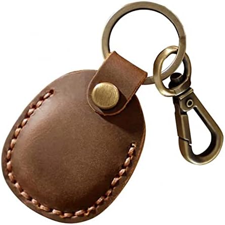 Airtag Porte-clés en cuir véritable, pendentif Airtag en cuir véritable, étui Airtag compatible avec les pendentifs Apple Airtag, support Airtag Case, vintage - Protection élégante (marron) Avis, Fiche Technique et Prix au Maroc