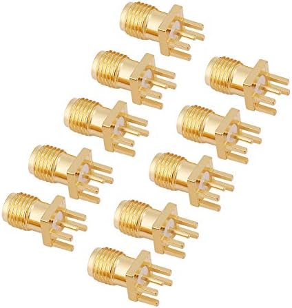 10 Pcs SMA Femelle Connecteur Prise de Base Jack Femelle Adaptateur Coaxial Montage RF PCB 50 Ohm Connecteurs en Laiton pour WiFi Antenne Répéteurs Radio Signal Rallonge Câble Avis, Fiche Technique et Prix au Maroc