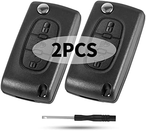 Yosemy Coque de Clé 3 Boutons Étui Clé Compatible pour Citroen Peugeot 2 Pièces Étui Clé Coque de Protection Rabat Pliable Compatibilité pour Peugeot Voiture Coque avec Bouton de Phare (VA2 CE0523) Fiche Technique et Prix au Maroc