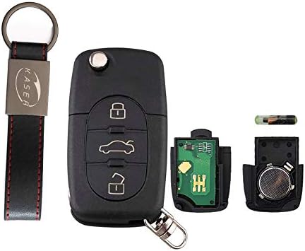 Clé Télécommande pour Audi avec Carte Électronique - 3 Boutons pour A1 A3 A4 A6 A8 Q3 Q5 TT (433MHz ID48 Chip 4D0837231N) Transpondeur avec Batterie prêt pour la Programmation Fiche Technique et Prix au Maroc