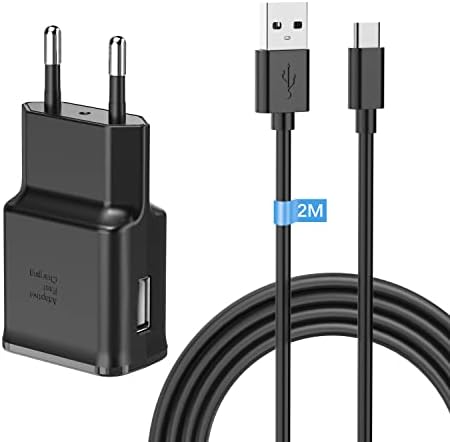 Chargeur USB Rapide 15W pour Chargeur Samsung Charge Rapide avec Câble USB C 2M,Adaptateur Prise USB Secteur Chargeur Telephone pour Samsung Galaxy S23/S22/S21/S20/S10/S9/S8 Plus/A13/A33/A53 5G,Huawei Fiche Technique et Prix au Maroc
