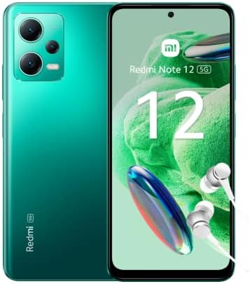 Redmi Note 12 5G - Smartphone, Écran AMOLED 120Hz fluide, Caméra 48MP avec IA, 2j d'autonomie, Charge rapide 33W, Jusqu'à 1000GB en + avec MicroSD, Vert 4+128GB - Version FR Fiche Technique et Prix au Maroc