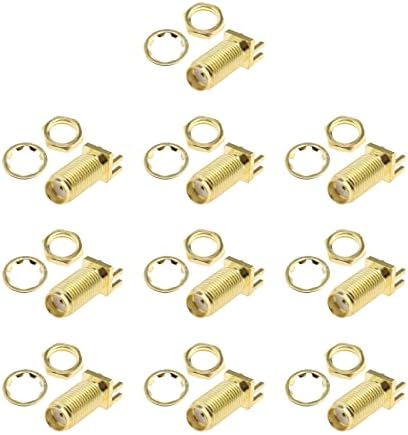 10pcs Connecteur RP SMA WiFi Antenne Adaptateur Bricolage PCB Montage RP-SMA Cloison Droite à Souder pour Caméra WiFi Module sans Fil Câble d'antenne Avis, Fiche Technique et Prix au Maroc
