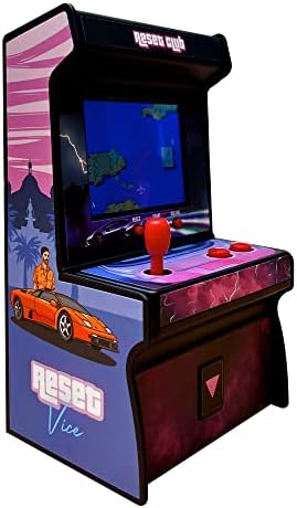 RESET CLUB Mini Reset Arcade - Mini Arcade avec 200 Jeux Inclus - Jouez Vos Jeux Arcade 8-Bit Préférés sur Écran Couleur 2,5 Pouces de Diagonal - Console de Jeux Retro avec Piles Incluses Fiche Technique et Prix au Maroc