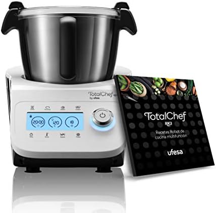 Ufesa TotalChef RK3 Robot de Cuisine Multifunctions, 30 Fonctions, Capacité 3.5L, Ecran LCD avec Boutons Tactiles, Balance Intègre, Inclus Livre de Recettes en Français (PDF) Avis, Fiche Technique et Prix au Maroc
