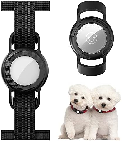 [2 Pièces] Benazcap Étuis de Protection pour AirTag (Locator Tracker), Housse Compatible avec Le Collier AirTags pour Animaux, Sécurité et Anti-Perte, Housse AirTags avec Corde Élastique, Noir Avis, Fiche Technique et Prix au Maroc