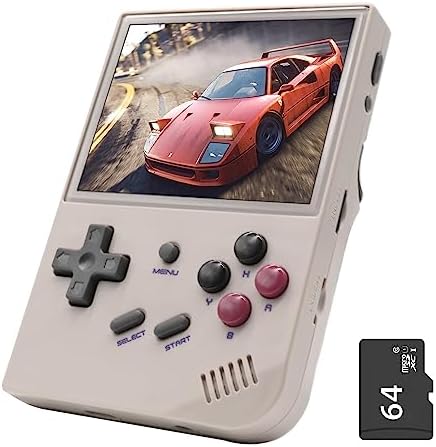 Wepai RG35XX Console de jeux retro,console de jeux portable à écran IPS 3,5" avec système Linux, carte TF intégrée de 64 Go, double fente d'extension de carte TF, support HDMI et téléchargement (Gris) Fiche Technique et Prix au Maroc