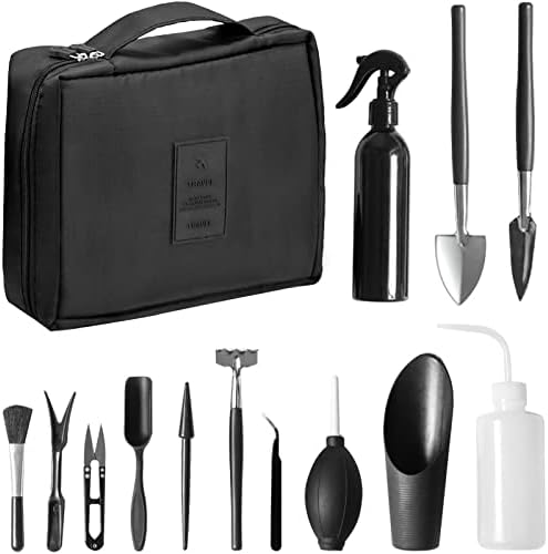 iYinJuan Kit d'outils pour Bonsai, Mini Outils de Jardinage pour Les Plantes d'intérieur, Lot de 13 Outils en Acier Carbone pour Plantes Succulentes Transplantation à la Main, avec Sac de Rangement Avis, Fiche Technique et Prix au Maroc