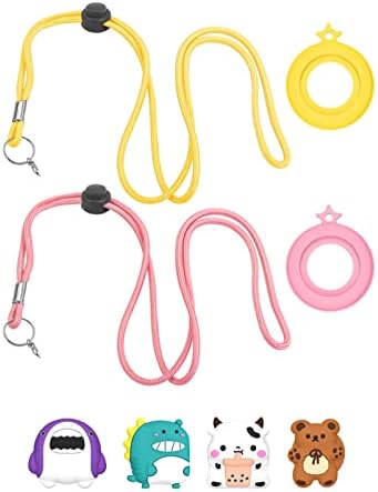 Lot de 4 colliers AirTag pour enfants, collier Airtag de dessin animé caché, étui mignon en silicone souple étanche pour enfants, réglable (rose jaune) Avis, Fiche Technique et Prix au Maroc
