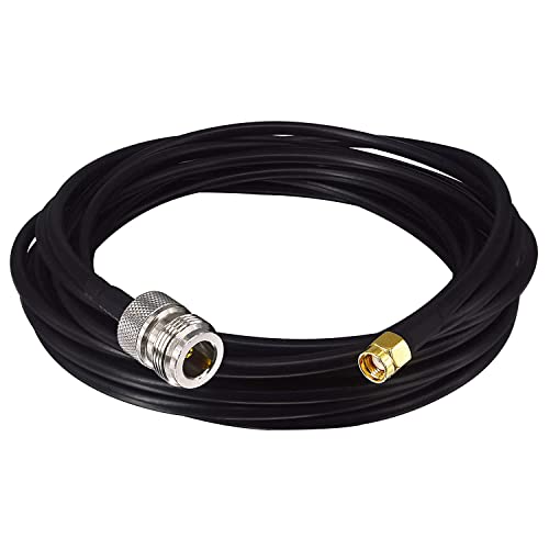 Boobrie 5M Câble N Femelle vers RP-SMA Mâle Câble Coaxial RG58 50Ohms Câble RP SMA Mâle Type N Femelle Connecteur N vers RP-SMA Faible Perte Câble Antenne Helium pour WiFi 4G LTE LoRa Antenna Helium Avis, Fiche Technique et Prix au Maroc