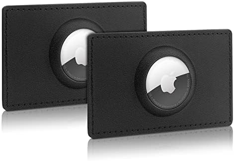 AirTag Lot de 2 étuis Portefeuille en Cuir pour Apple AirTags, pour Homme et Femme, pour éviter la Perte, Fin Anti-Perte (Noir) Avis, Fiche Technique et Prix au Maroc