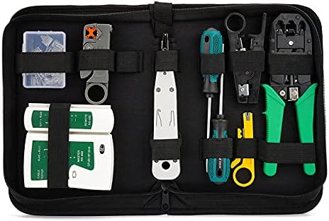 SANMONK Kit d'outils de réparation réseau, outil de sertissage, testeur de câble, connecteurs, pince à sertir d'Outil Approprié au Bricolage ordinateur pour RJ45 RJ11 Cat5e Cat 6 Testeur de câbleAvis,  Fiche Technique et Prix au Maroc