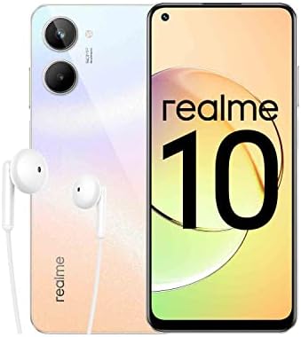 realme 10-8+128GB Smartphone, Écran Super AMOLED 90 Hz, Appareil Photo Couleur à IA 50 MP, Processeur Helio G99, Batterie puissante de 5 000 mAh, Chargeur SuperVOOC 33 W,écouteurs Inclus,Clash White Fiche Technique et Prix au Maroc