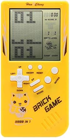 CZT Nouvelle Console de Jeu en Brique Grand écran 9999 en 1 réservoir / Course/tir/Whac-A-Mole/Jeu de Poche Puzzle de Loisirs difficulté et Vitesse réglables 2*Pile AA (Non Incluse) (Jaune) Fiche Technique et Prix au Maroc