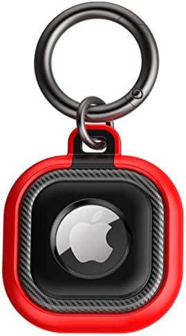 flixwerk® - Étui de protection pour porte-clés AirTag AirTags - Avec porte-clés - Style carbone moderne (rouge/noir) Avis, Fiche Technique et Prix au Maroc
