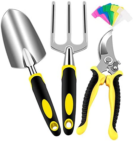 AGAKY Outils de Jardinage,3 Pièces Kit Outils Jardinage Adulte en Aluminium Antirouille,Outils de Jardin avec Sécateur,Fourchette,Transplanteur Avis, Fiche Technique et Prix au Maroc