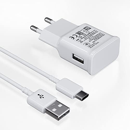 Chargeur USB avec Câble de Charge USB Type-C Chargeur Rapide pour Samsung Galaxy S8 S8+ S9 Plus S9+ S10 S10 Plus S10e A50 A51 A72 A12 A10e A32 A42 5G Note 8/9, Chargeur Rapide de Rechange d'origine Fiche Technique et Prix au Maroc