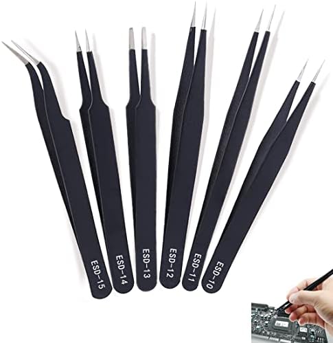 6 Pièces Ensemble De Pinces De Précision Ensemble De Pinces Antistatiques,Utilisé Pour l'Électronique, Les Bijoux,l'Artisanat, Les Travaux De Laboratoire,Les Loisirs Et Autres Outils De MaintenanceAvis,  Fiche Technique et Prix au Maroc