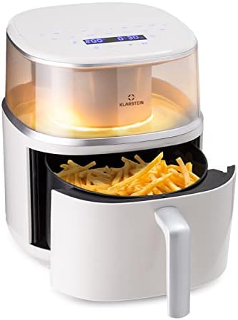 Klarstein Friteuse Sans Huile avec Fonction Vapeur, Friteuse Air Chaud Air Fryer XL 1500W, Mini Friteuse Electrique Sans Huile, Airfryer 7.5L, Tactile, Minuterie, Température Réglable, 16 Programmes Avis, Fiche Technique et Prix au Maroc