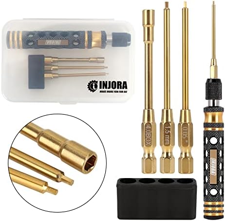INJORA Outil RC Trousse à Outils 3 en 1 Tournevis 0.05 Pouce 1.5 mm Hexagone Tourne-écrous 4mm pour SCX24 Gladiator Bronco C10 JLU Deadbolt Autre Modèle de Voiture RCAvis,  Fiche Technique et Prix au Maroc