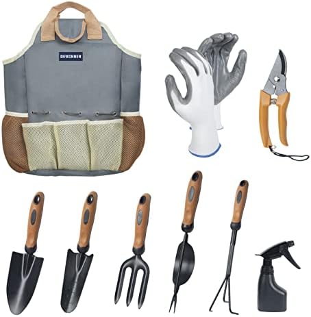 Outils Jardinage 8 Pièces, DEWINNER Kit Jardinage, Ensemble D'outils de jardinage acier inoxydable pour homme et femme et Jardinier,avec Sac de Maintien Robuste pour Le Stockage Avis, Fiche Technique et Prix au Maroc