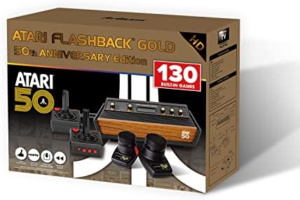 AT Games Atari Flashback Gold Édition spéciale 50e Anniversaire - Console de Jeu rétro, AR3080, noir Fiche Technique et Prix au Maroc
