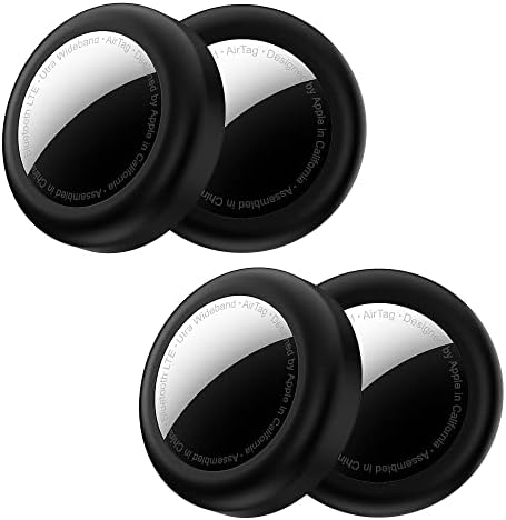 Coque AirTags, SUNGUY 4 pièces pour AirTag Porte-tracker portable Anti-rayures Cuir léger Étui de protection en caoutchouc souple antichoc pour Apple AirTag Étui avec ruban adhésif Avis, Fiche Technique et Prix au Maroc