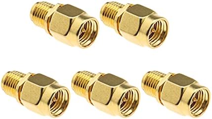 OTOTEC 5Pcs SMA Fiche Mâle vers RP-SMA Femelle RF Connecteur Droit Adaptateur pour Antennes Dispositifs LAN sans Fil Câble Coaxial Wi-FI Radios Antenne Externe Avis, Fiche Technique et Prix au Maroc