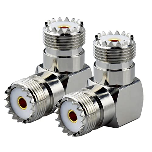 YILIANDUO 2 Pièces Connecteur UHF Femelle à UHF Femelle 50 ohms Connecteur Coaxial SO239/PL259 Femelle à Angle Droit UHF Femelle pour CB Talkie-Walkie Broadcast Radios Antennes WiFi Avis, Fiche Technique et Prix au Maroc