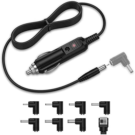 BERLS Chargeur de Voiture Universel 12V 2A 24W pour tablettes, appareils Photo, lecteurs DVD, vidéosurveillance, Bande LED et Autres Produits électroniques Chargeur de Voiture, avec 8 adaptateurs, 2m Fiche Technique et Prix au Maroc