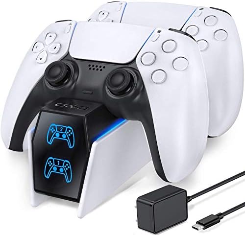 OIVO Chargeur Manette PS5, Chargeur PS5 avec Adaptateur Compatible avec Manettes DualSense Playstation 5, Station de Charge PS5 pour Support Manette PS5, Chargeur PS5 Manette pour Playstation 5 Fiche Technique et Prix au Maroc