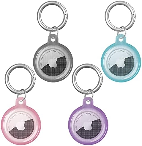 4 Pièces Porte Clé Compatible avec Airtag, Coque pour AirTag Protecteur en métal pour Accessoires AirTag, Airtag Case Housse en Silicone Portable et Lavabl Avis, Fiche Technique et Prix au Maroc