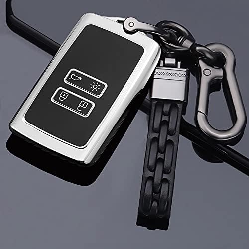 ontto Coque de clé de Voiture pour Renault Kadjar Grand Scenic Clio Master Bus Megane Koleos Dacia Espace Duster 2 Étui Cas pour Télécommande de clé en TPU Protection de clé avec Porte-clés-Argenté Fiche Technique et Prix au Maroc