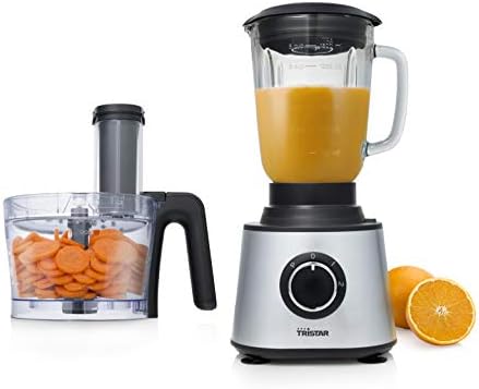 Tristar Robot de Cuisine Multifonction MX-4823, Bol Hachoir, Lame pour Couper Finement et râper, Blender 1,5l, Argenté Avis, Fiche Technique et Prix au Maroc