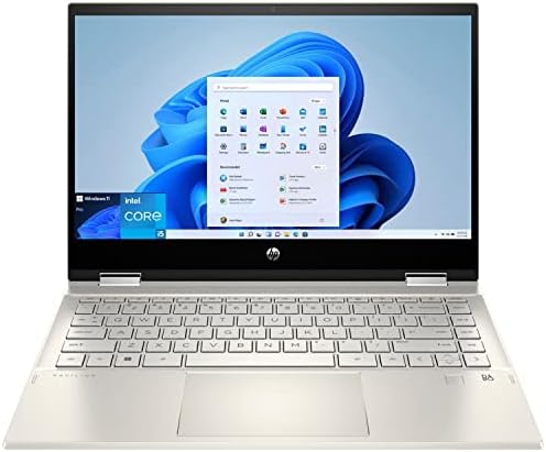 HP Pavilion X360 2-in-1 Laptop, 14" FHD IPS Touch-Screen Display, Intel 4-Core i5-1135G7 Up to 4.2 GHz, 32GB RAM, 2TB PCIe SSD, Fingerprint Reader, WiFi6, HDMI, US Version KB, Win11 Pro, Warm Gold Fiche Technique et Prix au Maroc
