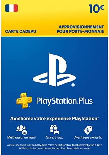 10€ Carte Cadeau PlayStation Store pour PlayStation Plus Essential | 1 Mois | PSN Compte Français [Code par Email] Fiche Technique et Prix au Maroc