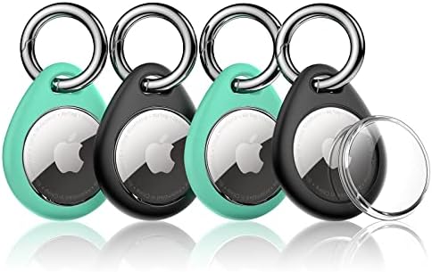 Syncwire Étui de Protection pour Airtags 2021 [Lot de 4] Coque TPU Souple Silicone AirTags avec Porte-clés [Anti-Perte et Résistant aux Rayures] pour Clés/Sacs/Animaux, etc. - 2 Noir+2 Vert Avis, Fiche Technique et Prix au Maroc