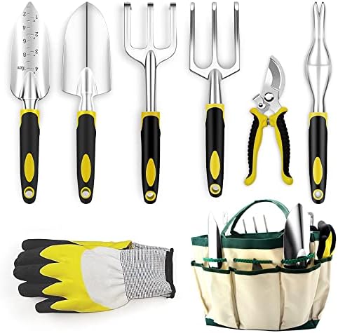 Ensemble d'outils de Jardinage Outils de Jardinage 8 pièces avec Sac de Jardin Gants de Toilettage de Jardin Outillage de Jardin avec Sécateur Pelle Râteau Kits de Jardinage pour l'entretien du Jardin Avis, Fiche Technique et Prix au Maroc
