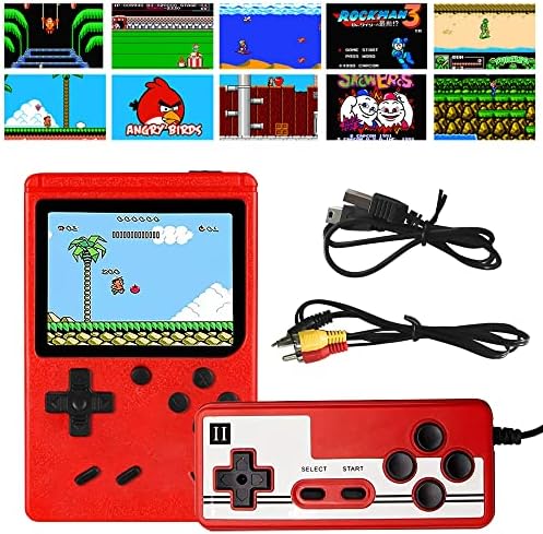 AVCXEC Console de Jeux Portable, Retro FC Console de Jeux avec 400 Jeux Classiques FC, écran Couleur 3 Pouces, Supporte Deux Joueurs et Téléviseur Connecté, Mini Console de Jeux Portable pour Enfants Fiche Technique et Prix au Maroc