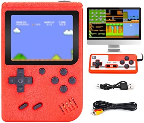 Kiss Baby Console de Jeux Portable, Retro Gaming avec 400 Jeux Classiques 2.8" Console Supporte Deux Joueurs & Connectable TV pour Adultes Enfants Garçons - Meilleurs Cadeaux Fiche Technique et Prix au Maroc