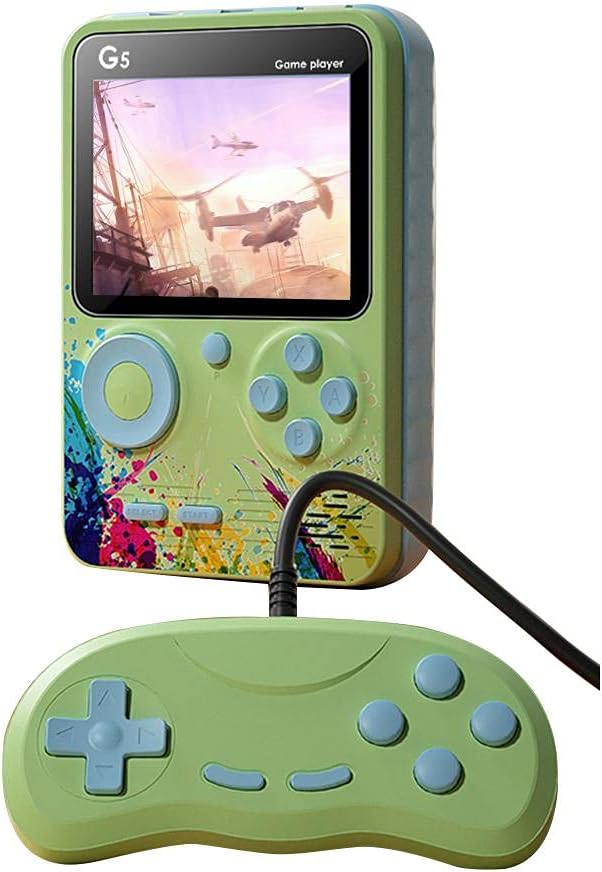 Kagodri Console de jeu portable, 520 jeux classiques intégrés, batterie rechargeable de 1020 mAh, prend en charge la connexion à la TV, convient pour les enfants et les adultes Fiche Technique et Prix au Maroc