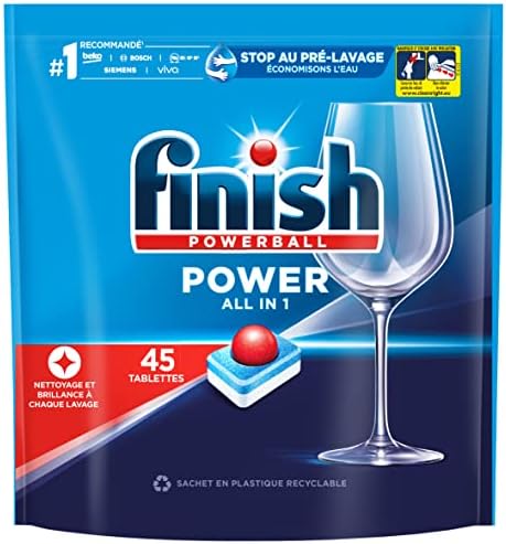 Finish Pastilles Lave-Vaisselle Powerball All in One Max - 45 Pastilles Avis, Fiche Technique et Prix au Maroc