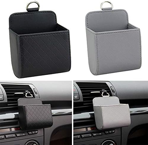 2 Pièces Universelle Rangement PU Voiture, Voiture Cuir Boîte Rangement, Boîte PU Rangement Voiture, Voitur Cuir Organisateur Boîte, pour Clés, Monnaie, Stylos, Lunettes, Dépôt de Billets Fiche Technique et Prix au Maroc